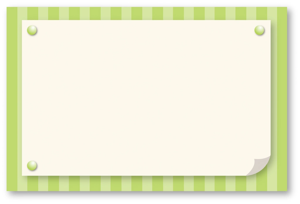 5種類のストライプ柄のフレームのイラストとベクター | 黄緑色