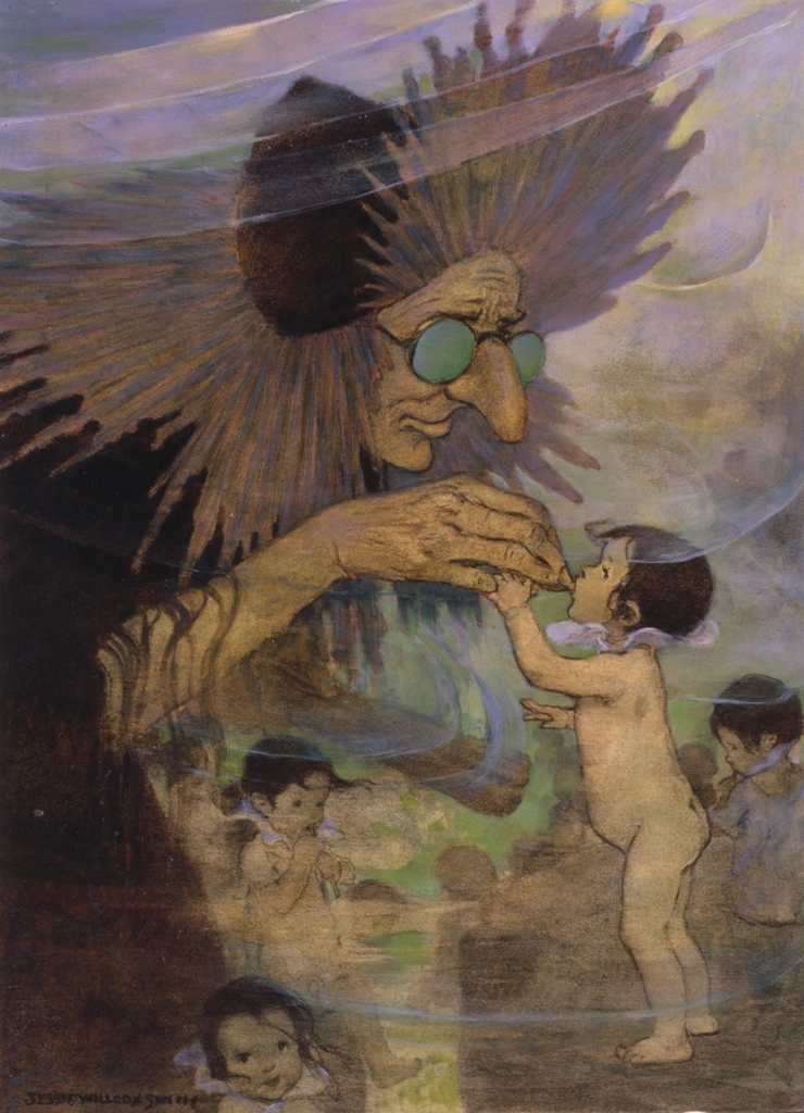 「水の子どもたち 挿絵 #9 （夫人ビダンバイアズユディドと水の赤ちゃんたち）」 ジェシー・ウィルコックス・スミス | 2