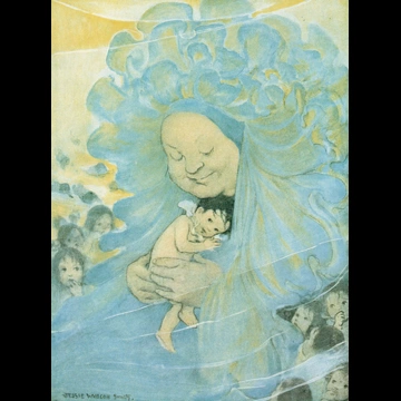 「水の子どもたち 挿絵 #12 （妖精ドゥアズユードビダンバイと水の赤ちゃんたち）」 ジェシー・ウィルコックス・スミス