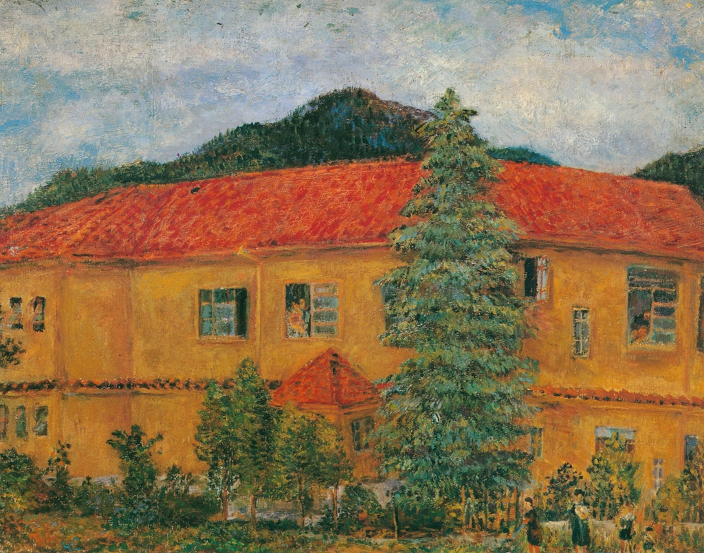 「赤い屋根」 瑛九 （1940年） | みづゑ 891号 1979年6月より