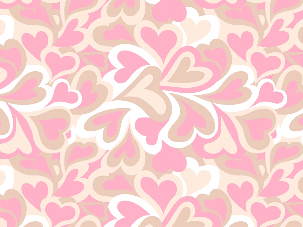 5種類のハート柄の背景イラストとベクター | 5