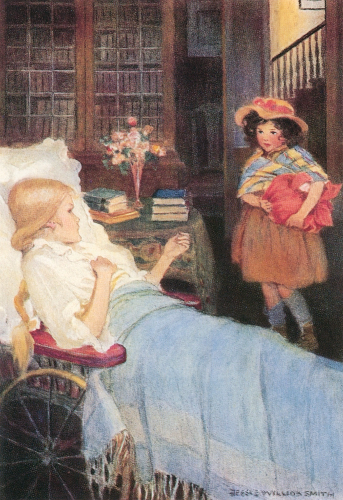 「アルプスの少女ハイジ 挿絵 #4 （私はハイジ以外呼んだことないの。）」 ジェシー・ウィルコックス・スミス | Jessie Willcox Smith: American Illustratorより