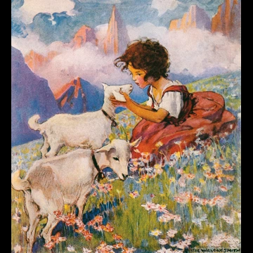 「アルプスの少女ハイジ （グッド・ハウスキーピングの1923年8月号の表紙）」 ジェシー・ウィルコックス・スミス