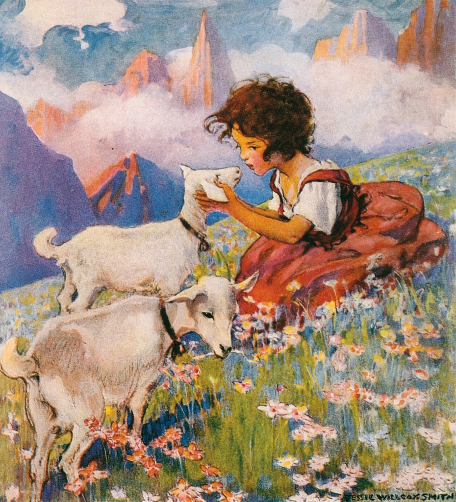 「アルプスの少女ハイジ （グッド・ハウスキーピングの1923年8月号の表紙）」 ジェシー・ウィルコックス・スミス | Jessie Willcox Smith: American Illustratorより