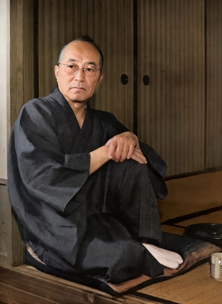 「里見弴」 田村茂 | AIカラー化