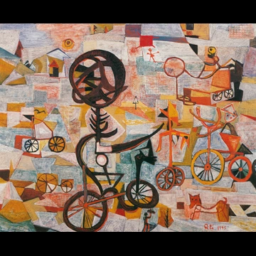 「夜通し歩き続けた朝」 瑛九 （1955年）