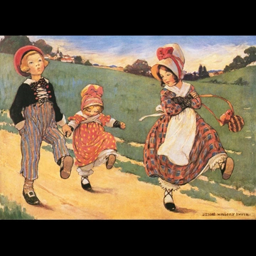 「マザー・グース 挿絵 #1 （片足上げて、もう片方の足下げて）」 ジェシー・ウィルコックス・スミス