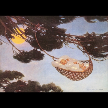 「マザー・グース 挿絵 #2 （ねんねんころりよ 木の上で）」 ジェシー・ウィルコックス・スミス