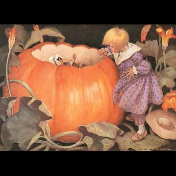 「マザー・グース 挿絵 #8 （ピーター、ピーター、パンプキンイーター）」 ジェシー・ウィルコックス・スミス