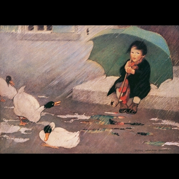 「マザー・グース 挿絵 #11 （あめあめやんで）」 ジェシー・ウィルコックス・スミス