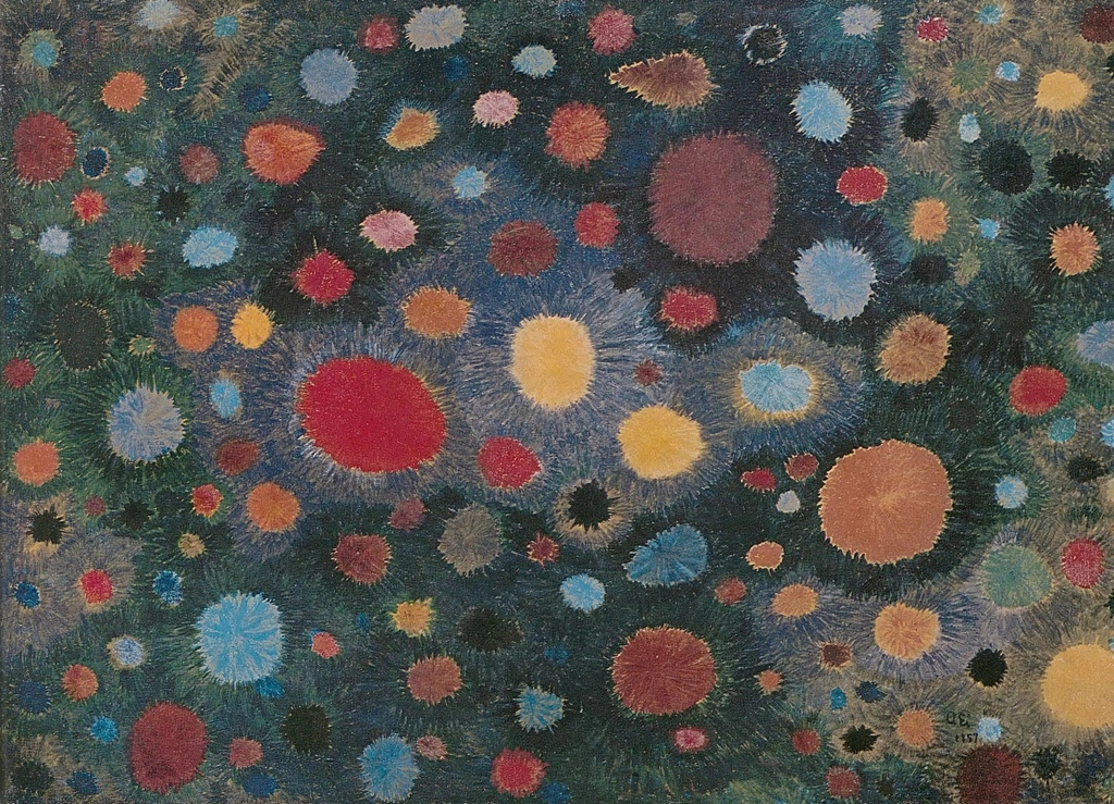 「夜の空」 瑛九 （1957年） | 瑛九画集より