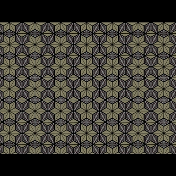 4種類の麻の葉模様の背景イラストとベクター