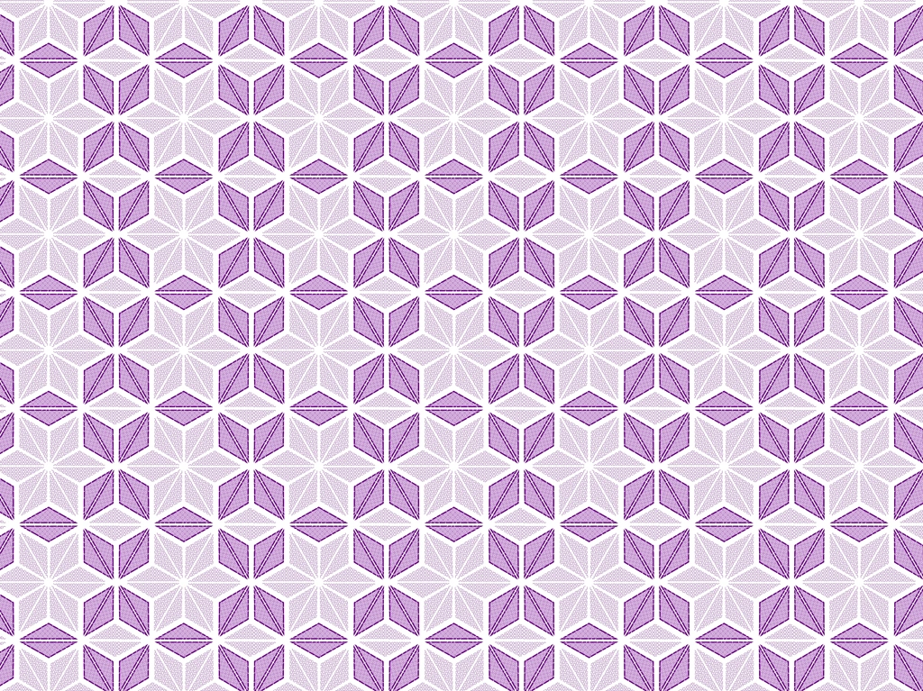 4種類の麻の葉模様の背景イラストとベクター | 紫色