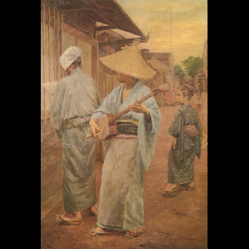 「門づけ」 小林萬吾 （1900年）