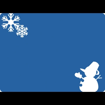 6種類の雪の結晶と雪だるまのフレームの背景イラストとベクター