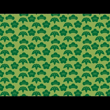 4種類の松竹梅柄の背景イラストとベクター