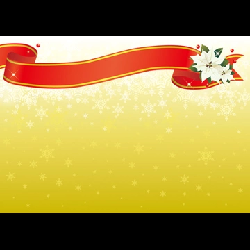 6種類のタイトルリボンと雪の結晶のクリスマス背景のイラストとベクター