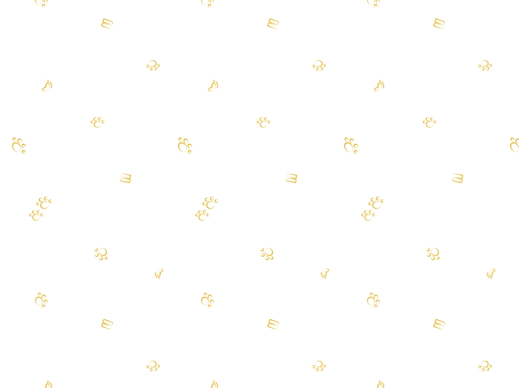 5種類の足跡柄の背景イラストとベクター | 黄土色と白色