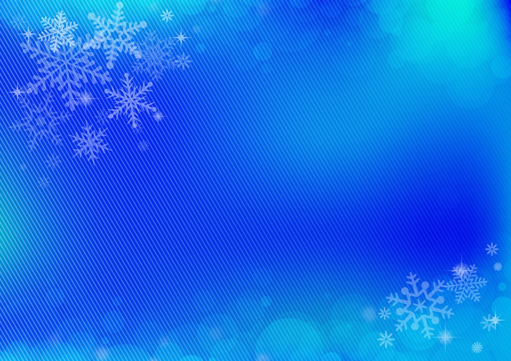 5種類の光の玉ボケと雪の結晶の背景イラストとベクター | 青色