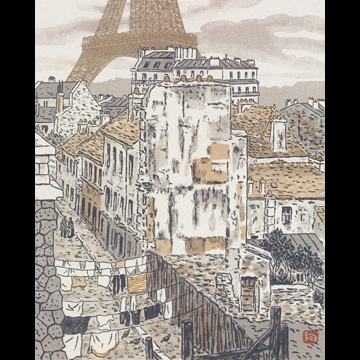 「エッフェル塔三十六景 ベートーベン通り」 アンリ・リヴィエール （1902年）