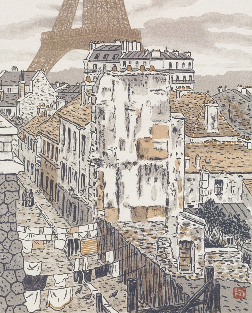 「エッフェル塔三十六景 ベートーベン通り」 アンリ・リヴィエール （1902年） | エッフェル塔三十六景より