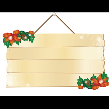 2種類のクリスマスの吊り下げボードのイラストとベクター