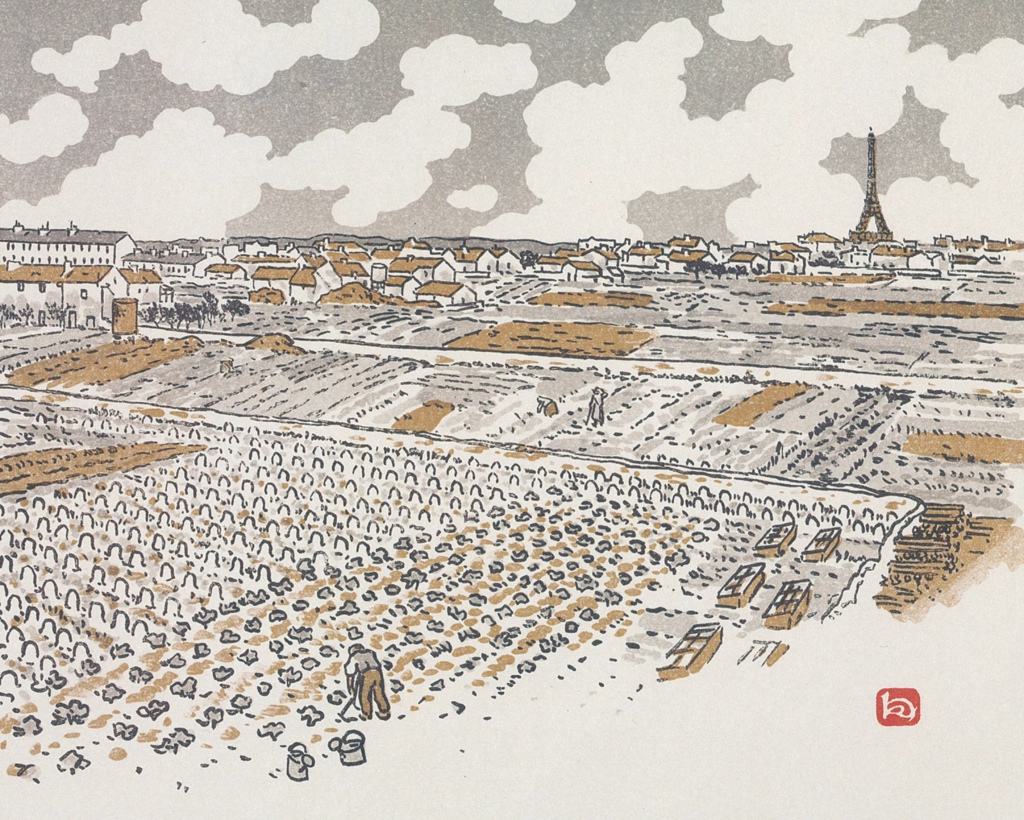 「エッフェル塔三十六景 グルネルの菜園より」 アンリ・リヴィエール （1902年） | エッフェル塔三十六景より