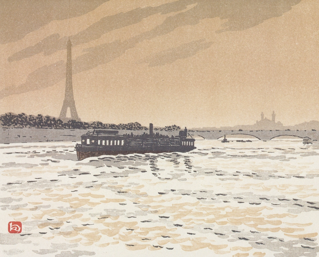 「エッフェル塔三十六景 コンフェランス河岸より」 アンリ・リヴィエール （1902年） | エッフェル塔三十六景より