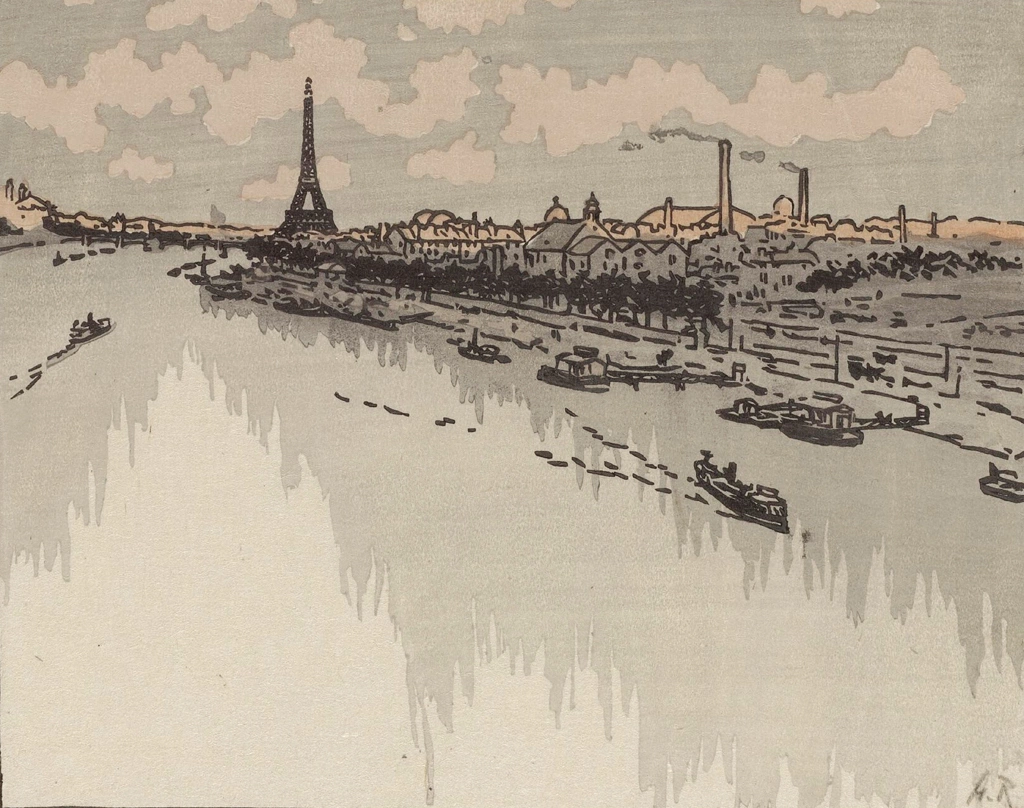 「エッフェル塔三十六景 ポワン・デュ・ジュール（夜明け）より」 アンリ・リヴィエール （1902年） | 4