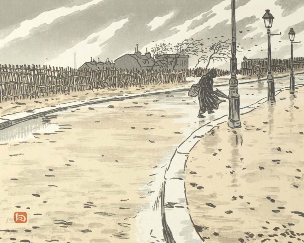 「エッフェル塔三十六景 ラマルク通りより」 アンリ・リヴィエール （1902年） | 2