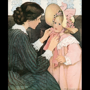 「The Bed-time Book  挿絵 #2 （帽子）」 ジェシー・ウィルコックス・スミス