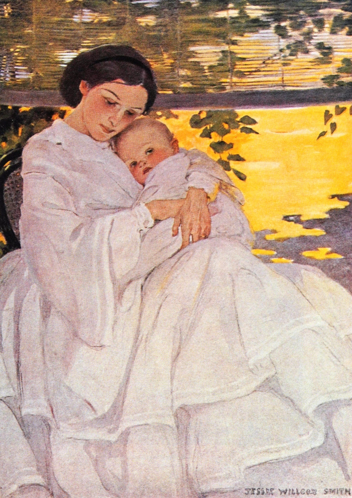 「子供の詩の園 挿絵 #1 （そっとやさしく）」 ジェシー・ウィルコックス・スミス | The Subject Was Children: The Art of Jessie Willcox Smithより