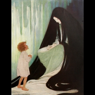 「北風のうしろの国へ 挿絵 #4 （北風さん、あなたは病気なの？）」 ジェシー・ウィルコックス・スミス