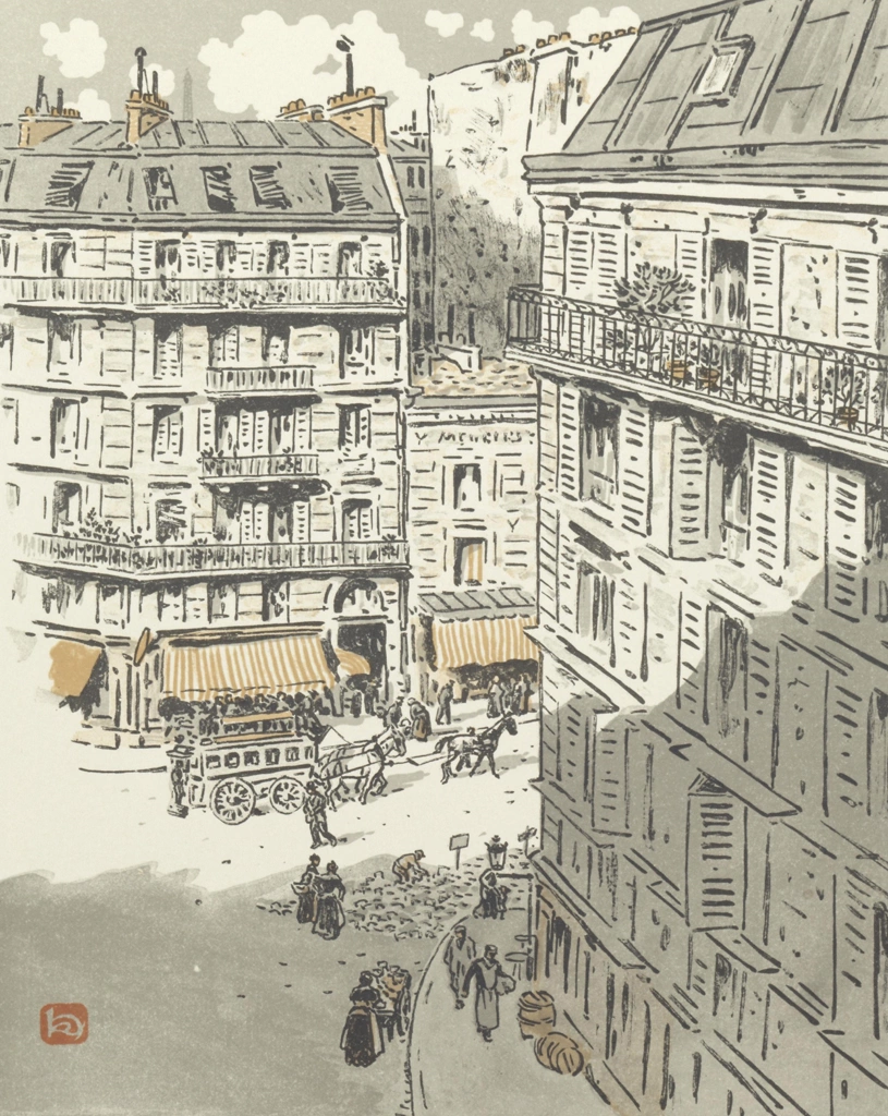 「エッフェル塔三十六景 ロシュシュアール通りより」 アンリ・リヴィエール （1902年） | 2