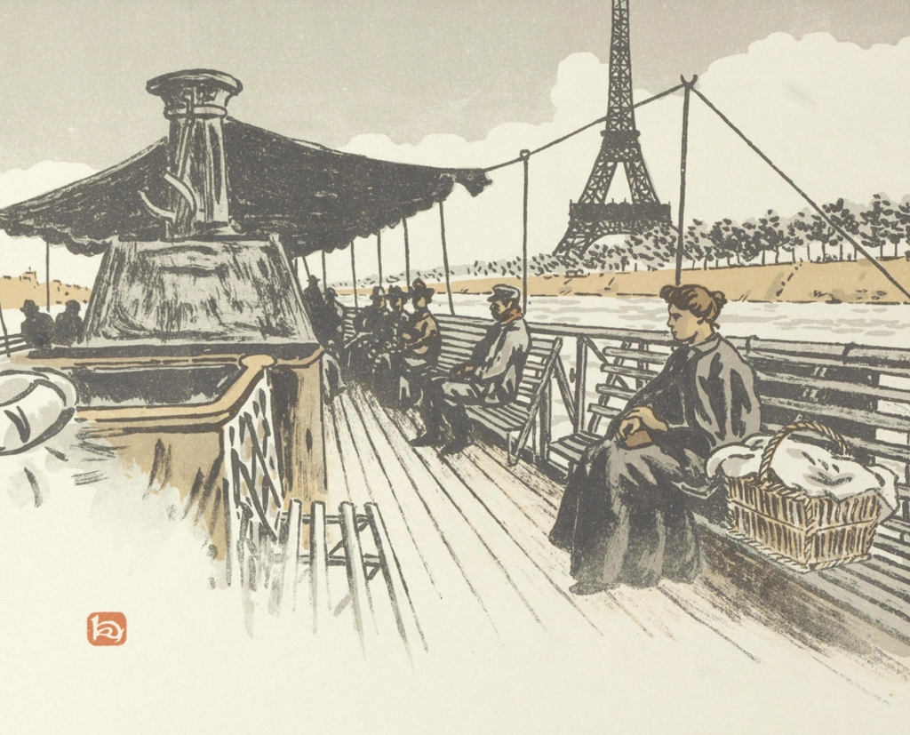 「エッフェル塔三十六景 バトー・ムーシュにて」 アンリ・リヴィエール （1902年） | 3