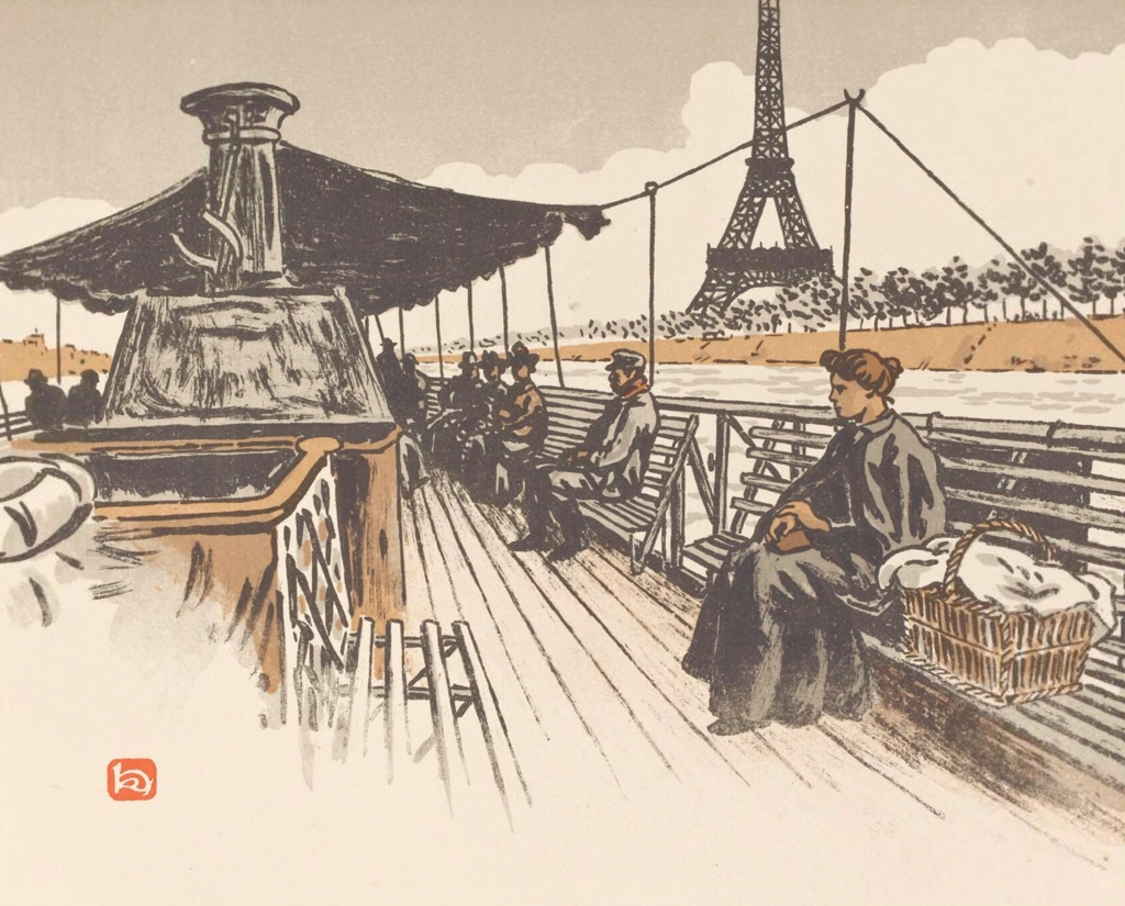 「エッフェル塔三十六景 バトー・ムーシュにて」 アンリ・リヴィエール （1902年） | 4