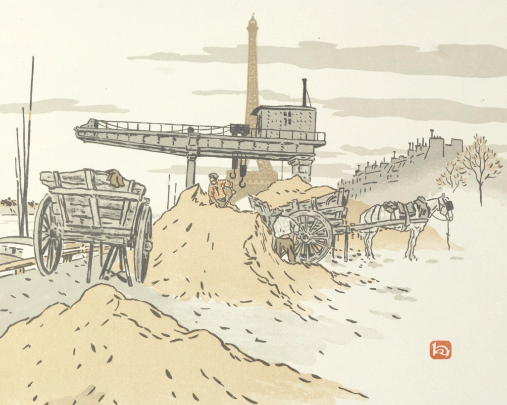 「エッフェル塔三十六景 グルネル河岸より」 アンリ・リヴィエール （1902年） | 2