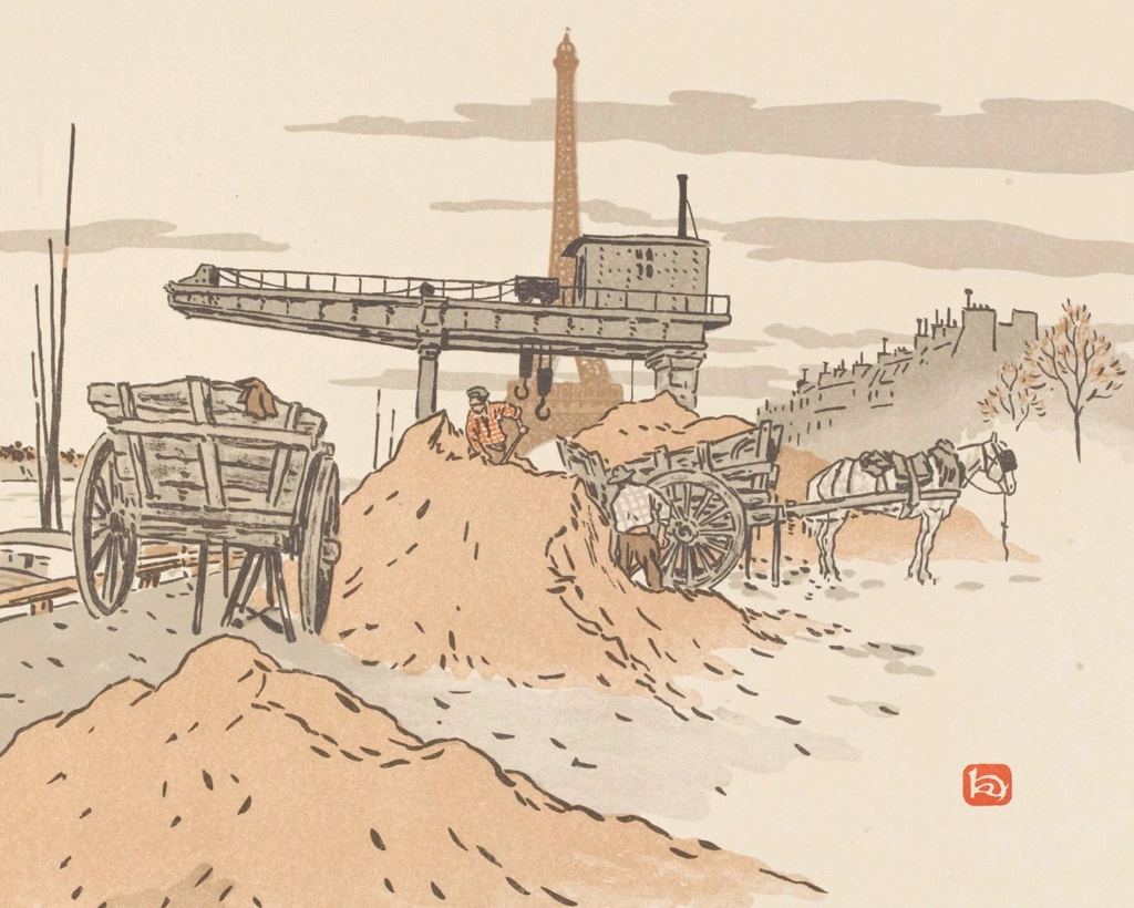 「エッフェル塔三十六景 グルネル河岸より」 アンリ・リヴィエール （1902年） | 3