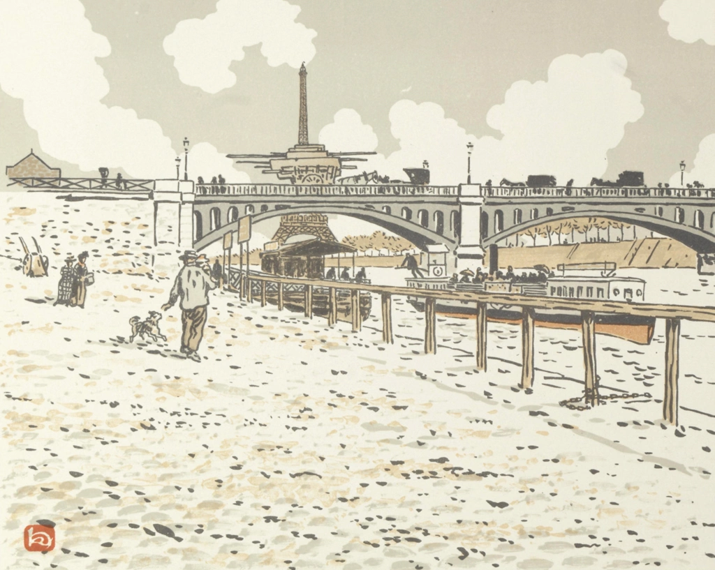 「エッフェル塔三十六景 グルネル橋より」 アンリ・リヴィエール （1902年） | 2