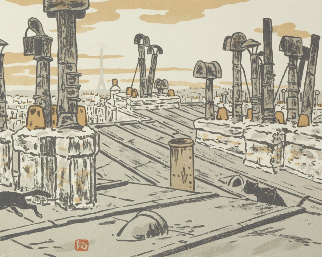 「エッフェル塔三十六景 屋根の上」 アンリ・リヴィエール （1902年） | 3