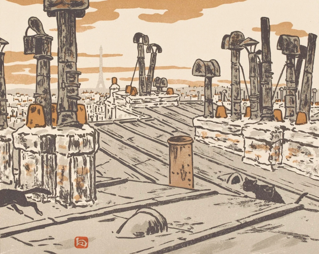 「エッフェル塔三十六景 屋根の上」 アンリ・リヴィエール （1902年） | 4