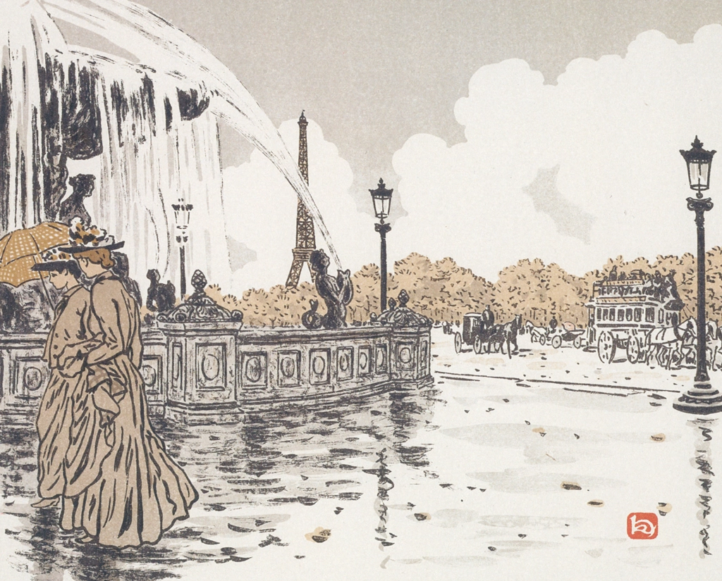 「エッフェル塔三十六景 コンコルド広場より」 アンリ・リヴィエール （1902年） | エッフェル塔三十六景より