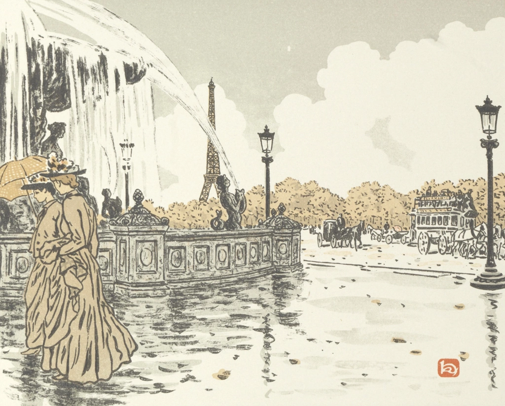 「エッフェル塔三十六景 コンコルド広場より」 アンリ・リヴィエール （1902年） | 2