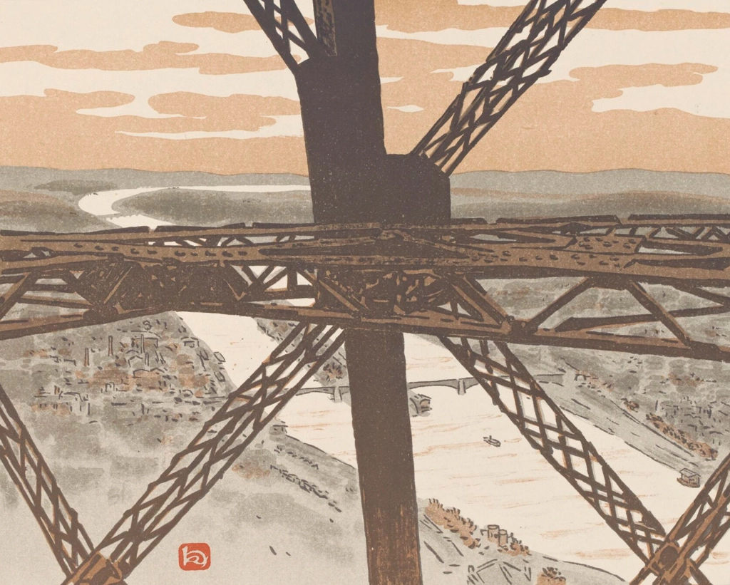 「エッフェル塔三十六景 エッフェル塔の中」 アンリ・リヴィエール （1902年） | 4