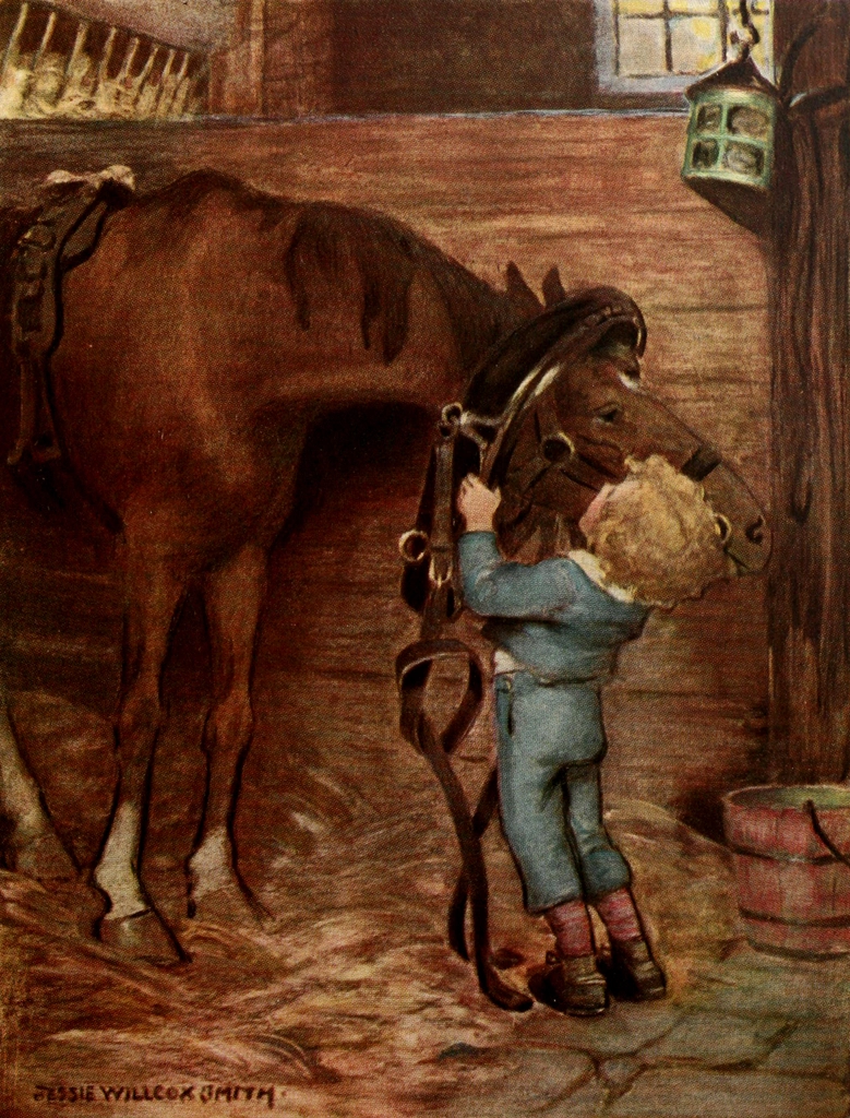 「北風のうしろの国へ 挿絵 #7 （首輪こそがこの商売で最も厄介な部分だった。）」 ジェシー・ウィルコックス・スミス | 北風のうしろの国へより