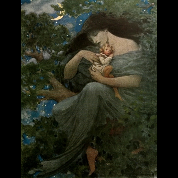 「北風のうしろの国へ 挿絵 #8 （巨大なブナの木の上で）」 ジェシー・ウィルコックス・スミス