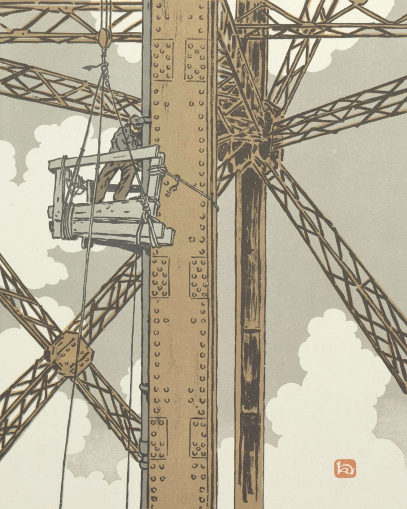 「エッフェル塔三十六景 塔の鉛管工」 アンリ・リヴィエール （1902年） | 3