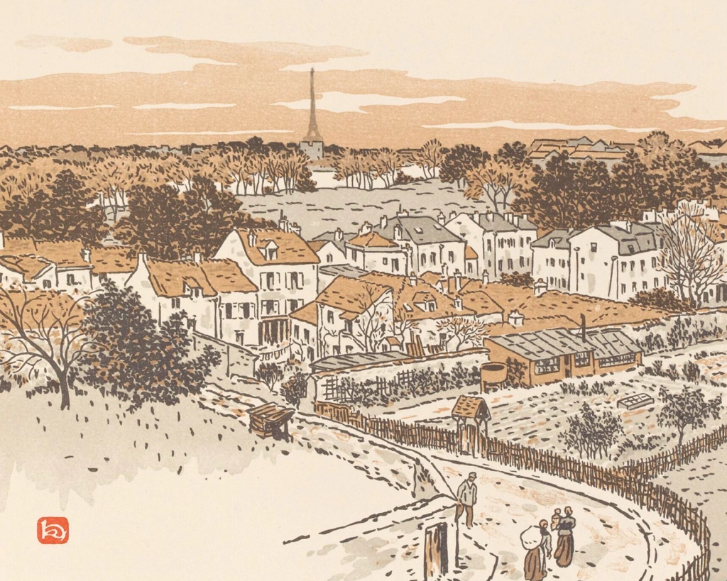 「エッフェル塔三十六景 バ・ムードンの駅より」 アンリ・リヴィエール （1902年） | 3