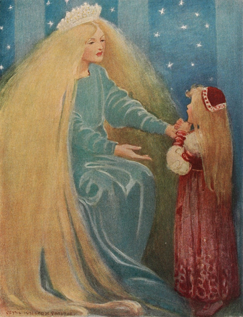 「お姫さまとゴブリンの物語 挿絵 #5 （「おいで」と彼女は今なお腕を差し出した）」 ジェシー・ウィルコックス・スミス | 1