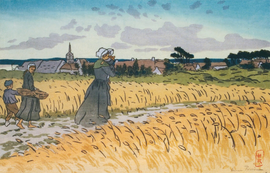 「ブルターニュ風景 ペロス＝ギレック村」 アンリ・リヴィエール （1891年） | フランスの浮世絵師 アンリ・リヴィエール展より